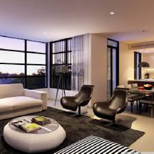 Pair of Modern Curved Lounge/Accent Chairs (Black)